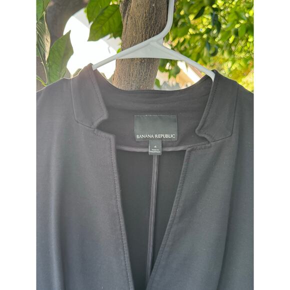 Banana Republic Black Blazer Women’s Size 4 Stretch Knit Workwear Jacket - Picture 4 of 6